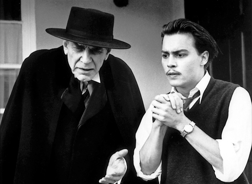 Der Filmregisseur Ed Wood (Johnny Depp, re.) plant einen ganz "großen" Film mit dem drogenabhängigen Bela Lugosi (Martin Landau) in der Hauptrolle. Bild: Sender