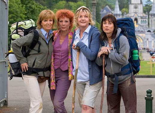 Die Dienstagsfrauen am Ziel ihrer Pilger-Wanderung (v.l.n.r.): Caroline (Ulrike Kriener), Estelle (Nina Hoger), Eva (Saskia Vester) und Judith (Inka Friedrich). Bild: Sender